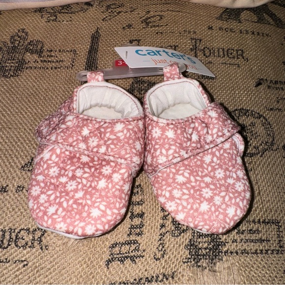 Carter'S NWT! Just One You Baby White/Red Quilted Construction Slippers - Picture 3 of 8
